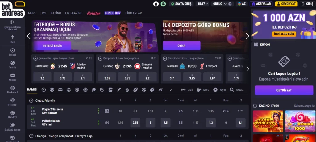 Betandreas-a Xoş Gəlmisiniz