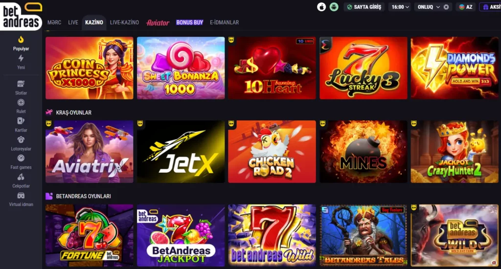 Onlayn kazino oyunları