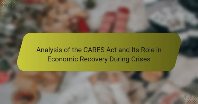 Analysis of the CARES Act and Its Role in Economic Recovery During Crises