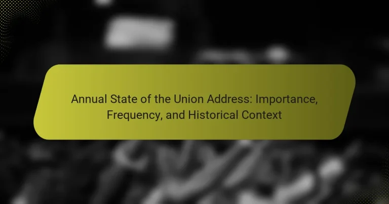 Annual State of the Union Address: Importance, Frequency, and Historical Context