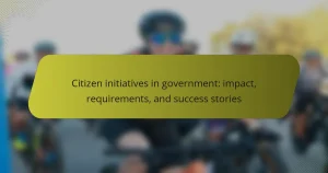 Citizen initiatives in government: impact, requirements, and success stories