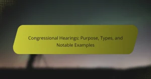 Congressional Hearings: Purpose, Types, and Notable Examples