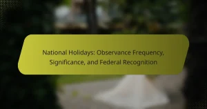 National Holidays: Observance Frequency, Significance, and Federal Recognition