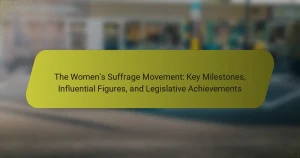 The Women’s Suffrage Movement: Key Milestones, Influential Figures, and Legislative Achievements