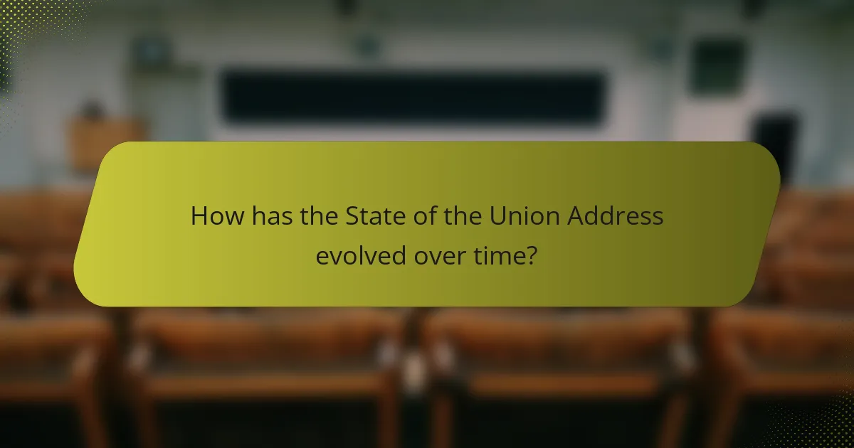 How has the State of the Union Address evolved over time?