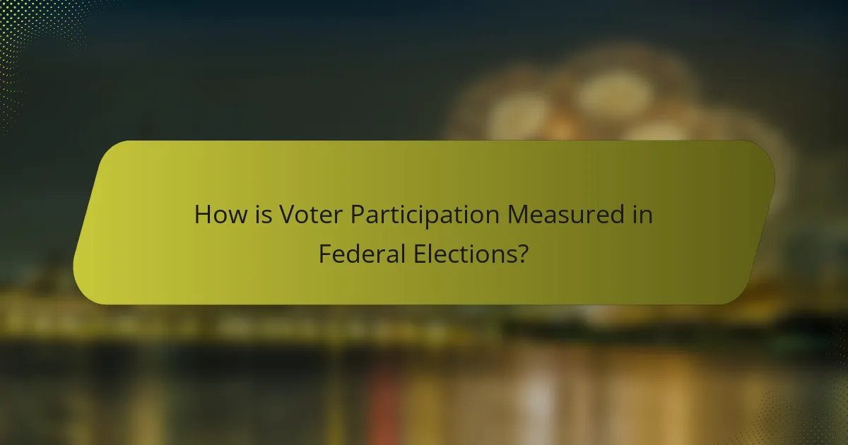 How is Voter Participation Measured in Federal Elections?